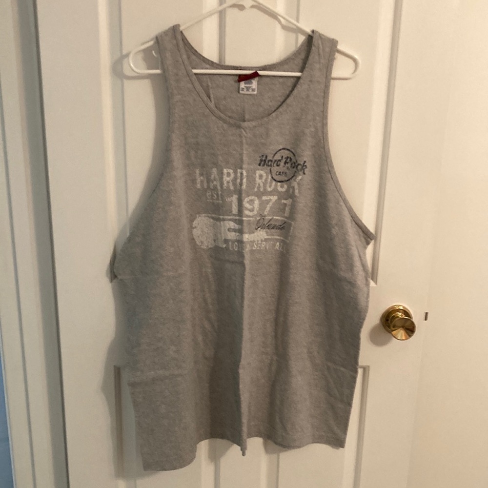 Hard Rock Cafe Heather Gray Graphic Tank-NWOT